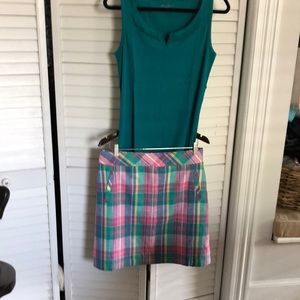 New Talbots skirt with new Eddie Bauer tank